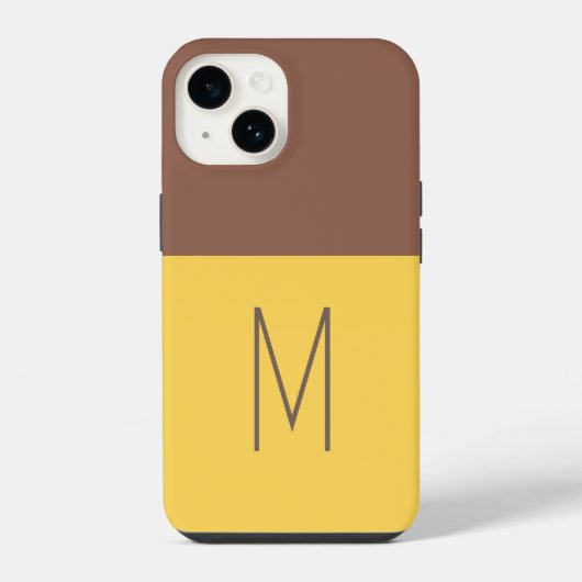 Monogrammierte moderne einfache Initiale  iPhone Hülle (Rückseite)