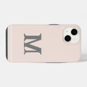 Monogrammierte moderne einfache Initiale iPhone Hülle (Rückseite (Horizontal))