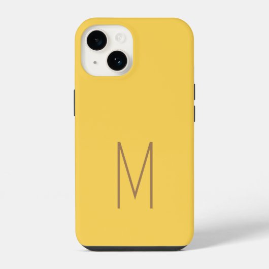 Monogrammierte moderne einfache Initiale iPhone Hülle (Rückseite)