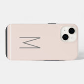 Monogrammierte moderne einfache Initiale iPhone Hülle (Rückseite (Horizontal))
