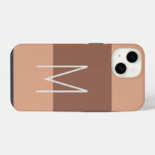 Monogrammierte moderne einfache Initiale iPhone Hülle (Rückseite (Horizontal))
