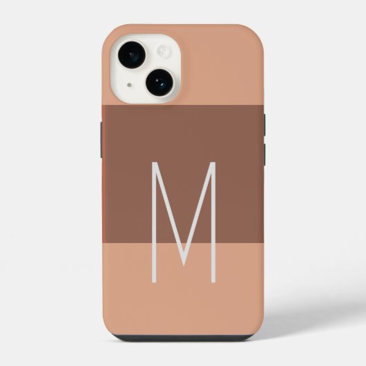 Monogrammierte moderne einfache Initiale iPhone Hülle (Rückseite)