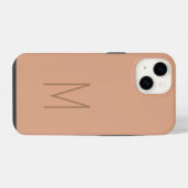 Monogrammierte moderne einfache Initiale iPhone Hülle (Rückseite (Horizontal))