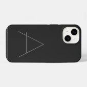 Monogrammierte moderne einfache Initiale iPhone Hülle (Rückseite (Horizontal))
