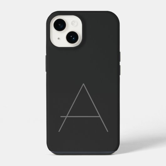 Monogrammierte moderne einfache Initiale iPhone Hülle (Rückseite)