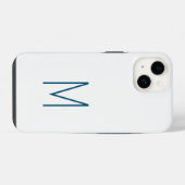 Monogrammierte moderne einfache Initiale iPhone Hülle (Rückseite (Horizontal))
