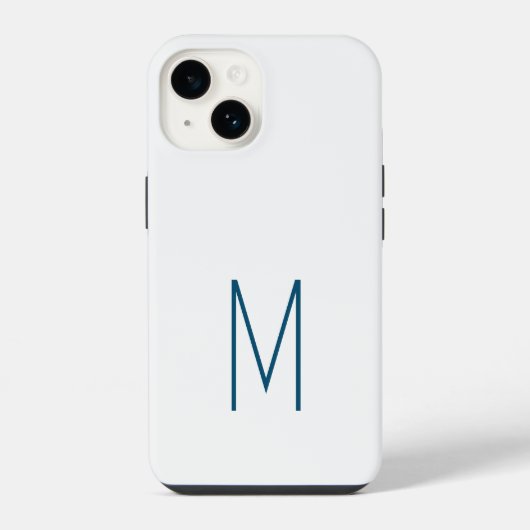 Monogrammierte moderne einfache Initiale iPhone Hülle (Rückseite)