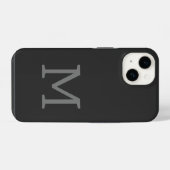 Monogrammierte moderne einfache Initiale iPhone Hülle (Rückseite (Horizontal))