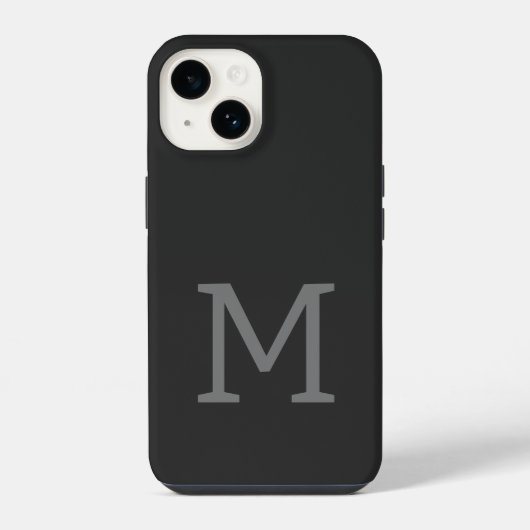 Monogrammierte moderne einfache Initiale iPhone Hülle (Rückseite)