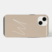 Monogrammierte moderne einfache Initialschrift iPhone Hülle (Rückseite (Horizontal))