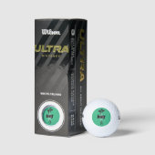 Monogrammierte moderne handgezeichnete Golfschläge Golfball (Verpackungen)