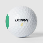Monogrammierte moderne handgezeichnete Golfschläge Golfball (Logo)