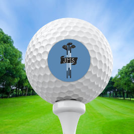 Monogrammierte moderne handgezeichnete Golfschläge Golfball