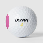 Monogrammierte moderne handgezeichnete Golfschläge Golfball (Logo)