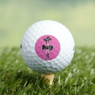 Monogrammierte moderne handgezeichnete Golfschläge Golfball