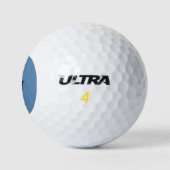 Monogrammierte moderne handgezeichnete Golfschläge Golfball (Logo)