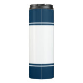 Monogrammierte moderne Schrift Navy Thermosbecher (Rückseite)