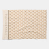 Monogrammierte Namensinitialen Champagner-Geschenk Geschirrtuch (Horizontal)