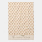 Monogrammierte Namensinitialen Champagner-Geschenk Geschirrtuch (Vertikal)