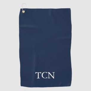 Monogrammierte Navy Blau Weiße Klassische Golfer-G Golfhandtuch