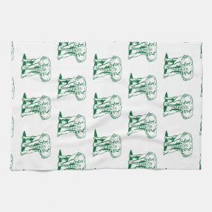 Monogrammierte Niedlich Hunter Green Elephant Line Handtuch