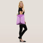 Monogrammierte Orchideen-Rosa-Juwel-Textil-Illusio Tasche (Am Model)