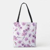 Monogrammierte Orchideen-Tasche Tasche (Rückseite)