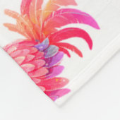 Monogrammierte personalisierte Flamingo-Fleece-Dec Fleecedecke (Ecke)