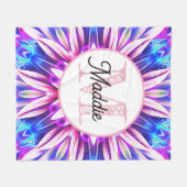 Monogrammierte personalisierte Fleece-Decke florl Fleecedecke (Vorderseite (Horizontal))