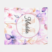 Monogrammierte personalisierte Fleece-Decke florl Fleecedecke (Vorderseite (Horizontal))