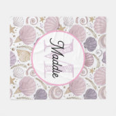 Monogrammierte personalisierte Fleece-Decke Schale Fleecedecke (Vorderseite (Horizontal))