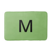 Monogrammierte Pistazien-grüne Badematte (Vorderseite)