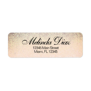 Monogrammierte Quince Gold-Faux-Glitter