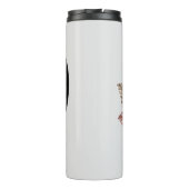 Monogrammierte rosa Boho-Blumeninitiale D Thermosbecher (Rückseite)