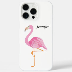 Monogrammierte rosa Flamingo-Handyhülle iPhone 16 Pro Max Hülle
