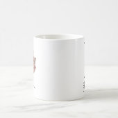 Monogrammierte rosa florale Initiale J Kaffeetasse (Mittel)