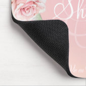 Monogrammierte Rosen "La Vie en Rose" Mousepad (Ecke)