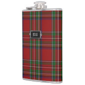 Monogrammierte Royal Stewart Tartan Kariert Flask Flachmann (Links)