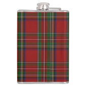 Monogrammierte Royal Stewart Tartan Kariert Flask Flachmann (Rückseite)