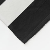 Monogrammierte Schwarz-Weiß-Gestreifte Fleece-Deck Fleecedecke (Ecke)