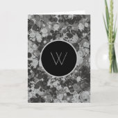 Monogrammierte Schwarz-Weiß-Tinte Marmor Kunst (Vorderseite)
