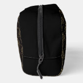 Monogrammierte schwarze Art Deco Perle Waschbeutel (Rechts)