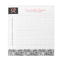 Monogrammierte schwarze Floral-Schnürsenkel und we
