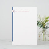 Monogrammierte Seitenleiste Briefpapier (Stehend Vorderseite)
