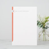 Monogrammierte Seitenleiste Briefpapier (Stehend Vorderseite)