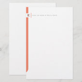 Monogrammierte Seitenleiste Briefpapier (Vorne/Hinten)