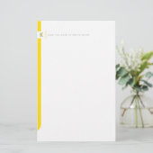 Monogrammierte Seitenleiste Briefpapier (Stehend Vorderseite)