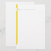 Monogrammierte Seitenleiste Briefpapier (Vorne/Hinten)