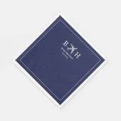 Monogrammierte Servietten für einen Piloten (Ecke)