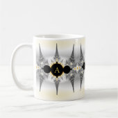 Monogrammierte Silber-Fraktal-Spitzen Kaffeetasse (Links)